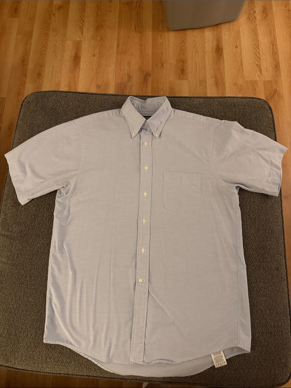 Lands' End Light Blue Short-Sleeve Button-Down Shirt